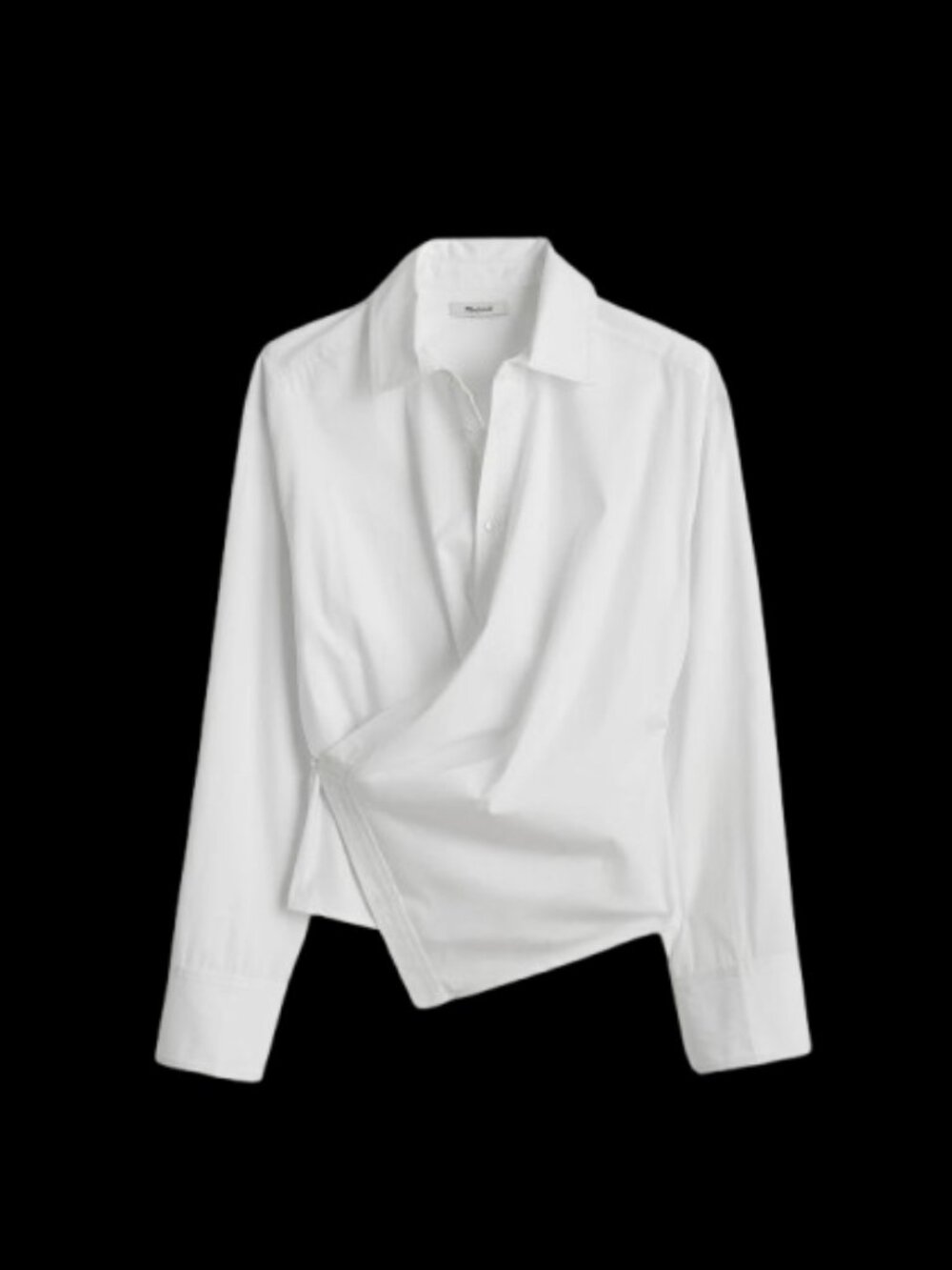 NWT Womens Size 16 Madewell White 100% Cotton Asymmetric Button-Up Shirt Top NEW - Picture 5 of 5
